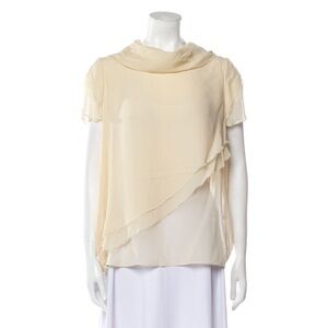 By Malene Birger Silky Cream Ruffle Blouse - US 8 M